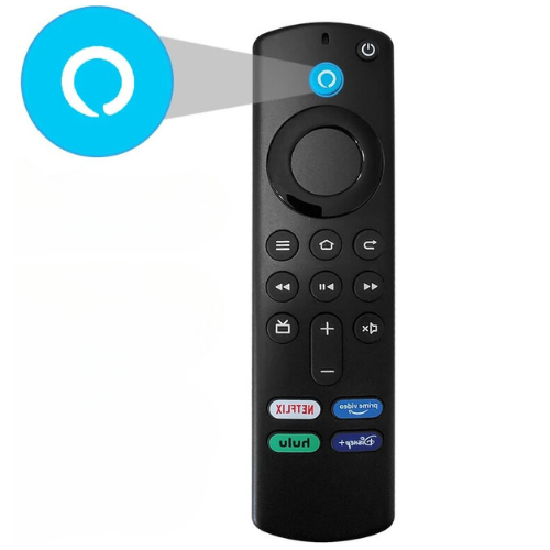 Amazon Alexa Voice Remote (3rd Gen) with TV controls, compatible Fire TV device.