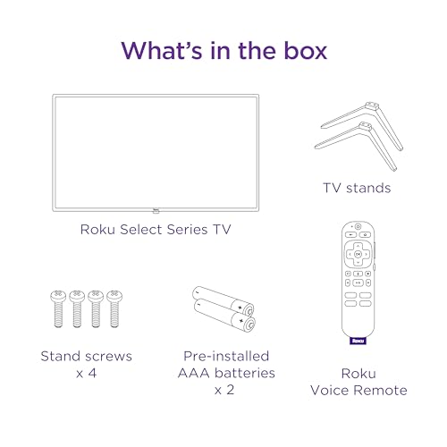 Roku 32" Select Series 720p HD Smart RokuTV with Voice Remote, Bright Picture, Customizable Home Screen, and Free TV