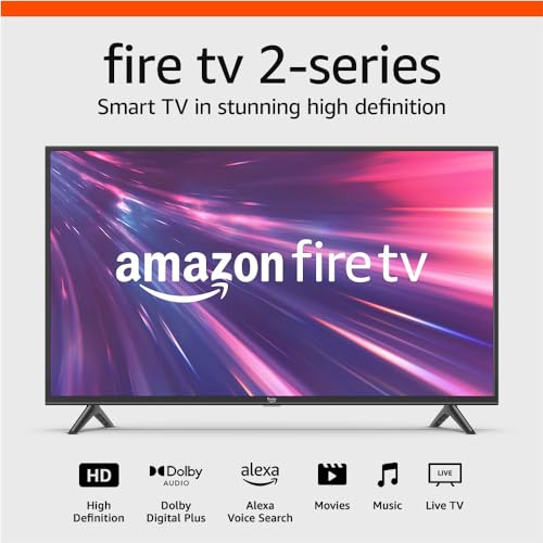 Amazon Fire TV 32" 2-Series HD smart TV with Fire TV Alexa Voice Remote, stream live TV without cable