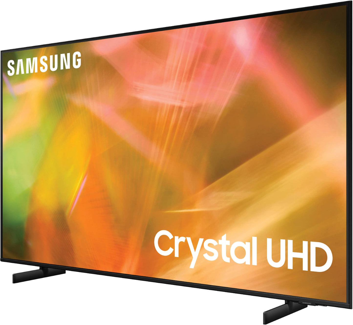 SAMSUNG 50-Inch Class Crystal 4K UHD AU8000 Series HDR, 3 HDMI Ports, Motion Xcelerator, Tap View, PC on TV, Q Symphony, Smart TV with Alexa Built-In (UN50AU8000FXZA, 2021 Model)