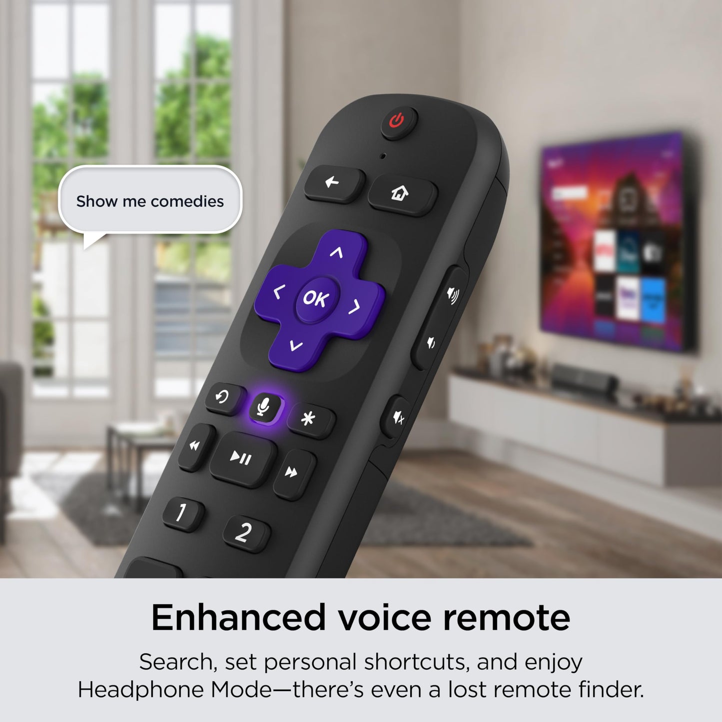 Roku Smart TV – 43-Inch Select Series 4K HDR RokuTV Enhanced Voice Remote, Brilliant 4K Picture, Automatic Brightness, & Seamless Streaming – Live Local News, Sports, Family Entertainment