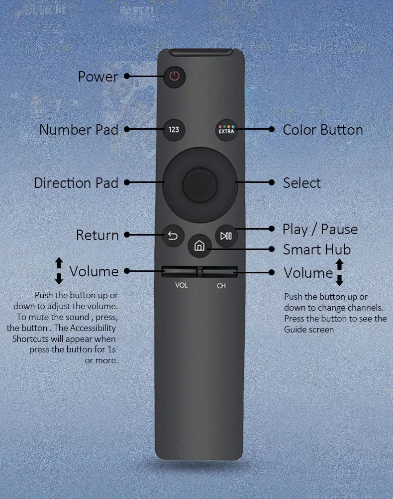 Smart TV Remote Control For Samsung Replacement HD 4K Smart TV BN59-01259B BN59-01259D/C for all Samsung Televisions Smart TVs